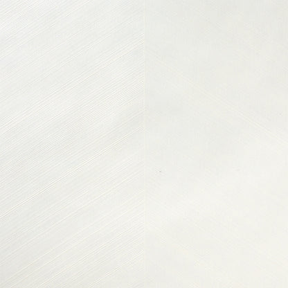 Two ivory textured wallpaper panels with combed chevron pattern and a vertical seam.