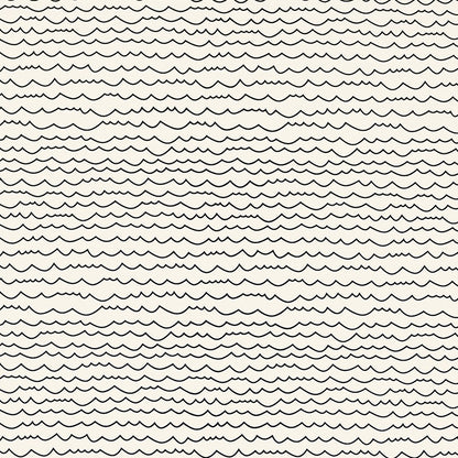 SCHUMACHER WALLCOVERING  DRAWN FROM NATURE WAVES   BLACK & WHITE   - 5007461
