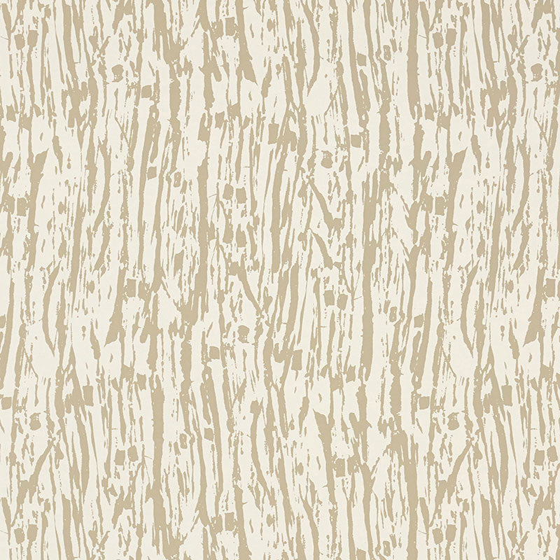 Beige wallpaper with vertical tan wood-grain pattern, rustic textured look.