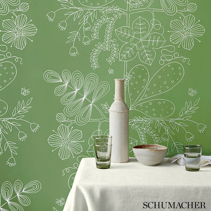 SCHUMACHER WALLCOVERING  DRAWN FROM NATURE BLOMMEN   MARINE   - 5007493