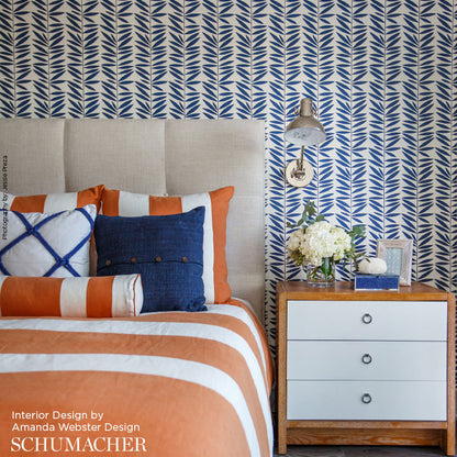SCHUMACHER  DRAWN FROM NATURE LEAF STRIPE   Mist   - 5007510