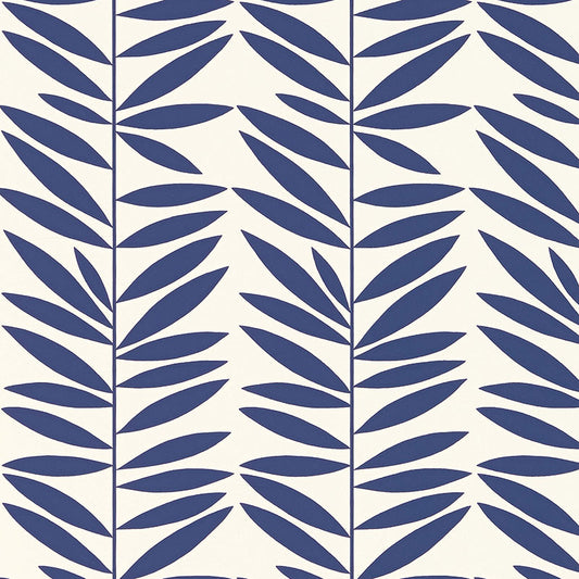 SCHUMACHER  DRAWN FROM NATURE LEAF STRIPE   MARINE   - 5007512