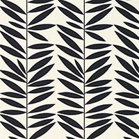 SCHUMACHER  DRAWN FROM NATURE LEAF STRIPE   Ebony   - 5007513