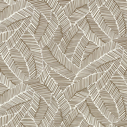 SCHUMACHER  DRAWN FROM NATURE ABSTRACT LEAF   MOCHA   - 5007532