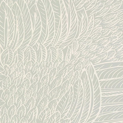 SCHUMACHER WALLCOVERING  DRAWN FROM NATURE FEATHERFEST   SMOKE   - 5007560