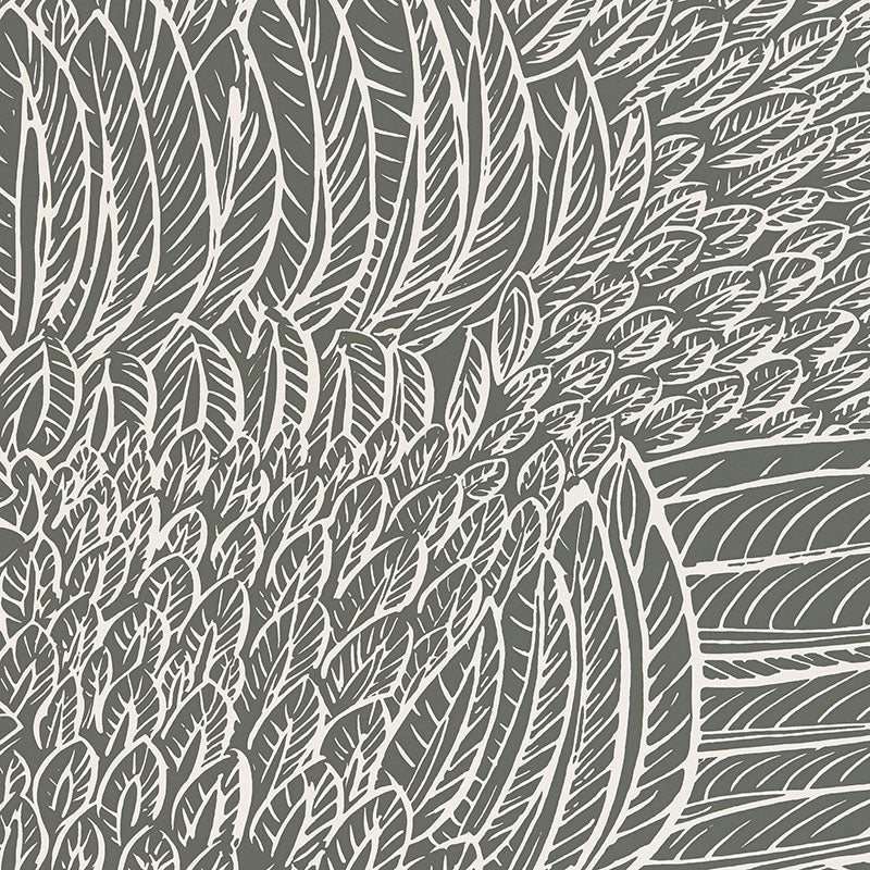 SCHUMACHER  DRAWN FROM NATURE FEATHERFEST   SLATE   - 5007564