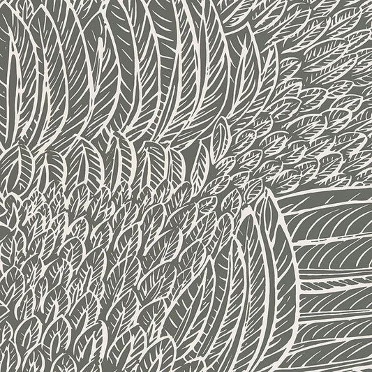 SCHUMACHER  DRAWN FROM NATURE FEATHERFEST   SLATE   - 5007564