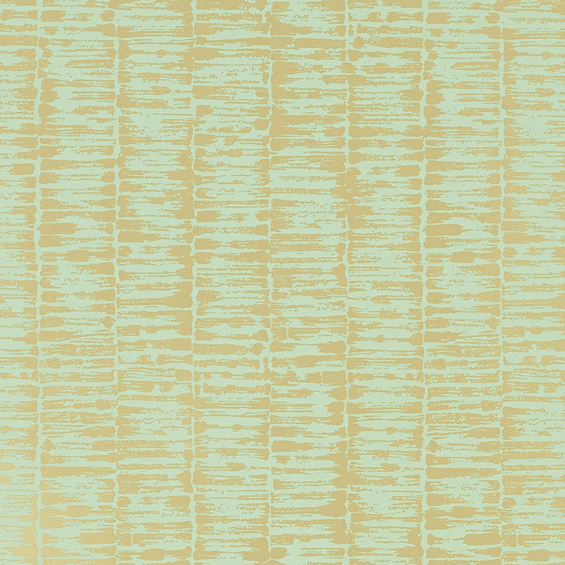 Mint teal background with beige brushed vertical stripes; textured wallpaper pattern.