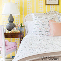 SCHUMACHER  CELERIE KEMBLE WICKER STRIPE   Lemon Blossom   - 5007722