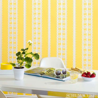 SCHUMACHER  CELERIE KEMBLE WICKER STRIPE   Licorice   - 5007724