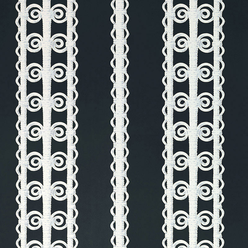 SCHUMACHER  CELERIE KEMBLE WICKER STRIPE   Licorice   - 5007724