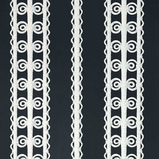 SCHUMACHER  CELERIE KEMBLE WICKER STRIPE   Licorice   - 5007724