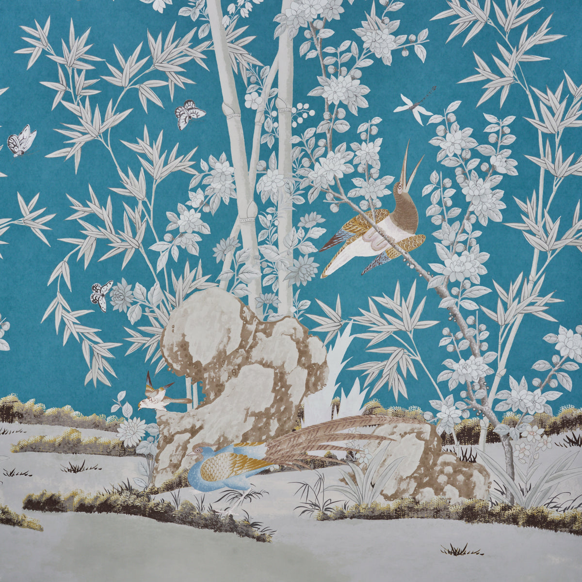 SCHUMACHER WALLCOVERING  MILES REDD BRIGHTON PAVILION PANEL   PEACOCK   - 5007741