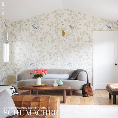 SCHUMACHER WALLCOVERING  PERENNIAL FAVORITES BRIGHTON PAVILION PANEL   GREEN   - 5007745