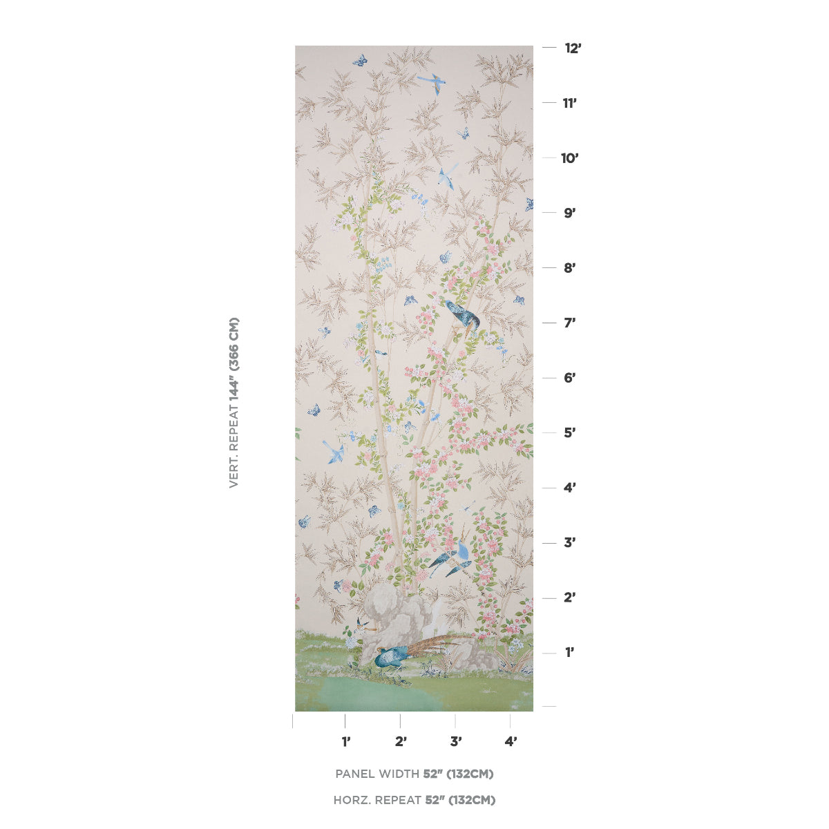 SCHUMACHER  PANELS COLLECTION BRIGHTON PAVILION PANEL   ALABASTER   - 5007746