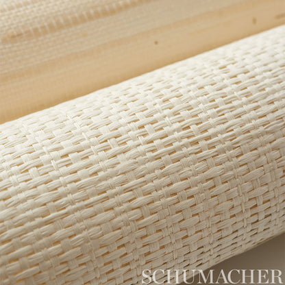 SCHUMACHER  QUIET BEAUTY BANDED GRASSCLOTH   CREAM   - 5007900