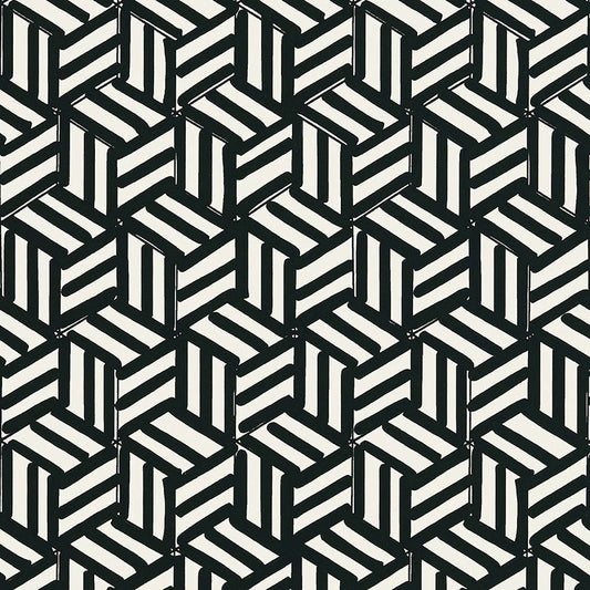 SCHUMACHER  NEW WAVE: BLACK & WHITE TUMBLING BLOCKS   Black   - 5007964