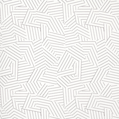 SCHUMACHER WALLCOVERING  NEW WAVE: BLACK & WHITE DECONSTRUCTED STRIPE   BLACK   - 5007973