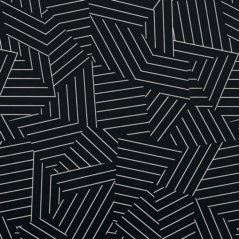 SCHUMACHER  NEW WAVE: BLACK & WHITE DECONSTRUCTED STRIPE   Ivory On Black   - 5007974