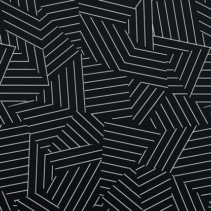 SCHUMACHER  NEW WAVE: BLACK & WHITE DECONSTRUCTED STRIPE   Ivory On Black   - 5007974