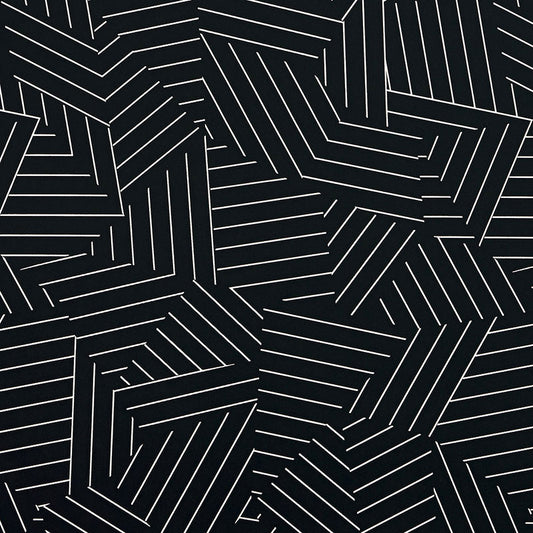 SCHUMACHER  NEW WAVE: BLACK & WHITE DECONSTRUCTED STRIPE   Ivory On Black   - 5007974