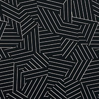 SCHUMACHER  NEW WAVE: BLACK & WHITE DECONSTRUCTED STRIPE   Ivory On Black   - 5007974