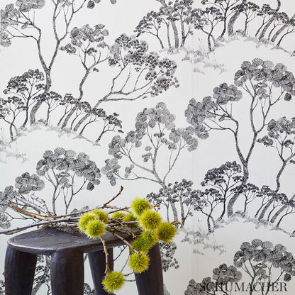 SCHUMACHER WALLCOVERING  DRAWN FROM NATURE TIMBER !   BLACK & WHITE   - 5007980