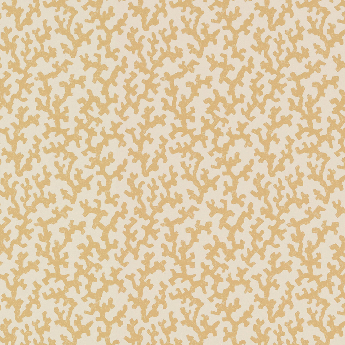 Beige wallpaper with a tan coral-like branching pattern; seamless abstract botanical motif for walls.