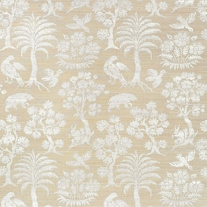 SCHUMACHER WALLCOVERING  SHANGRI-LA WOODLAND SILHOUETTE SISAL   FOG   - 5008281