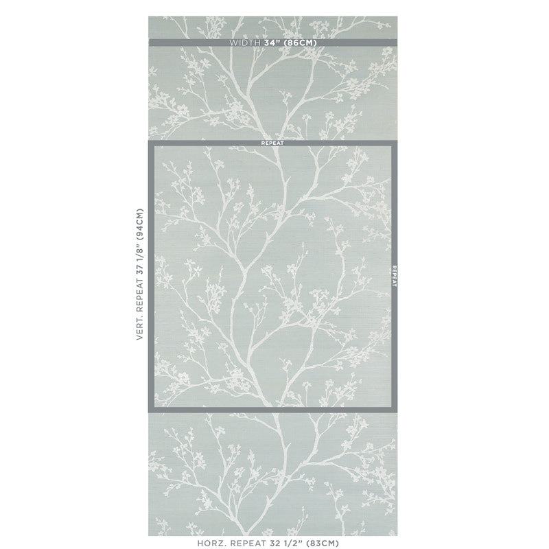 SCHUMACHER WALLCOVERING  SHANGRI-LA TWIGGY SISAL   SKY   - 5008292