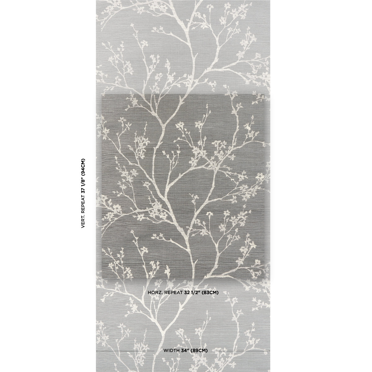 SCHUMACHER  MOON RIVER TWIGGY SISAL   CHARCOAL   - 5008295