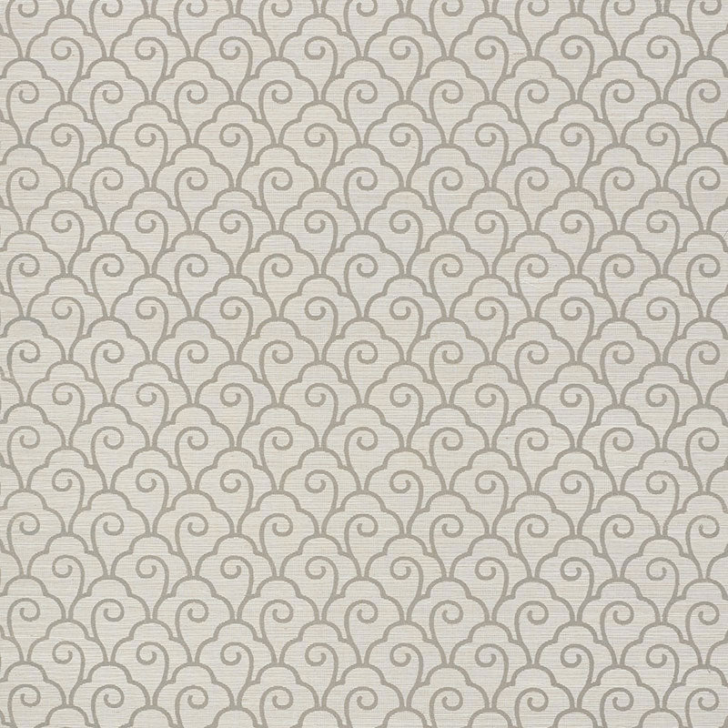 SCHUMACHER  SHANGRI-LA SCALLOP FILIGREE SISAL   FOG   - 5008303
