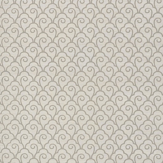 SCHUMACHER  SHANGRI-LA SCALLOP FILIGREE SISAL   FOG   - 5008303