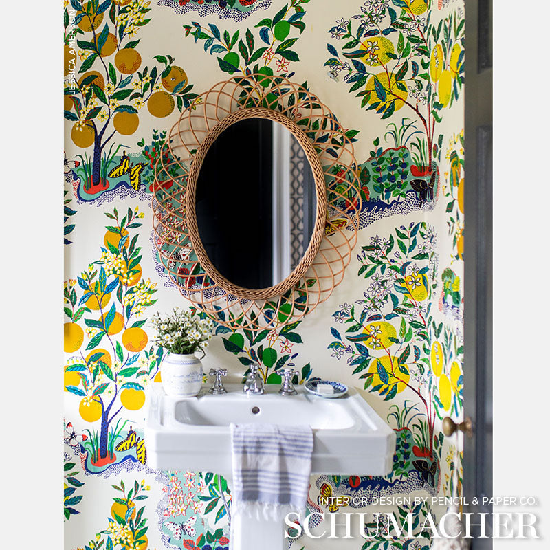 SCHUMACHER WALLCOVERING  SIGNATURE SCHUMACHER WALLCOVERING CITRUS GARDEN PANEL SET   PRIMARY   - 5008410