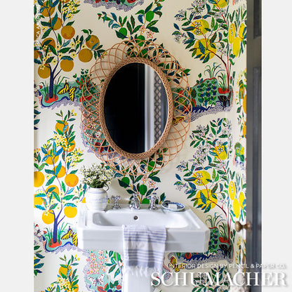 SCHUMACHER WALLCOVERING  SIGNATURE SCHUMACHER WALLCOVERING CITRUS GARDEN PANEL SET   PRIMARY   - 5008410