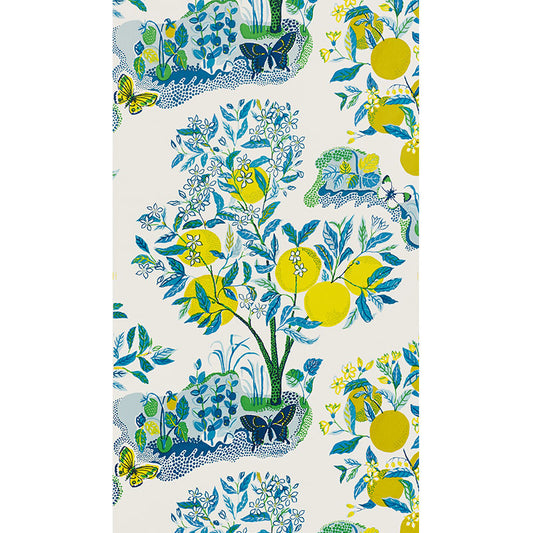 SCHUMACHER WALLCOVERING  SIGNATURE SCHUMACHER WALLCOVERING CITRUS GARDEN PANEL SET   POOL   - 5008411