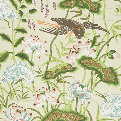SCHUMACHER WALLCOVERING  SIGNATURE SCHUMACHER WALLCOVERING LOTUS GARDEN   PARCHMENT   - 5008431
