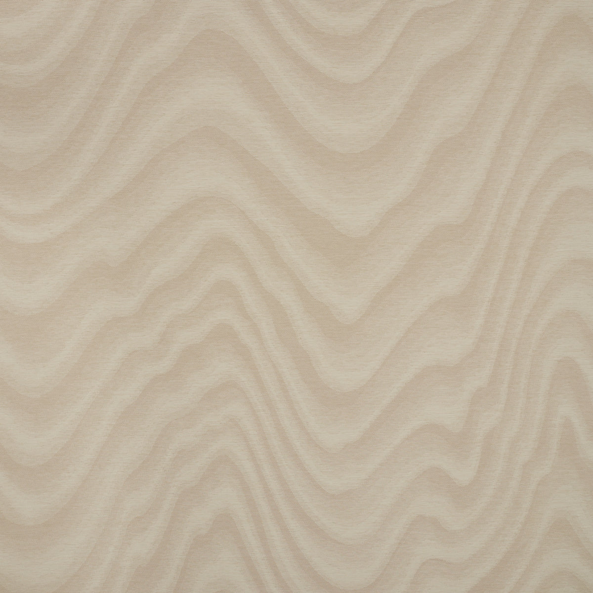 Beige cream wood-grain patterned wallpaper with flowing wavy lines; natural veneer look.