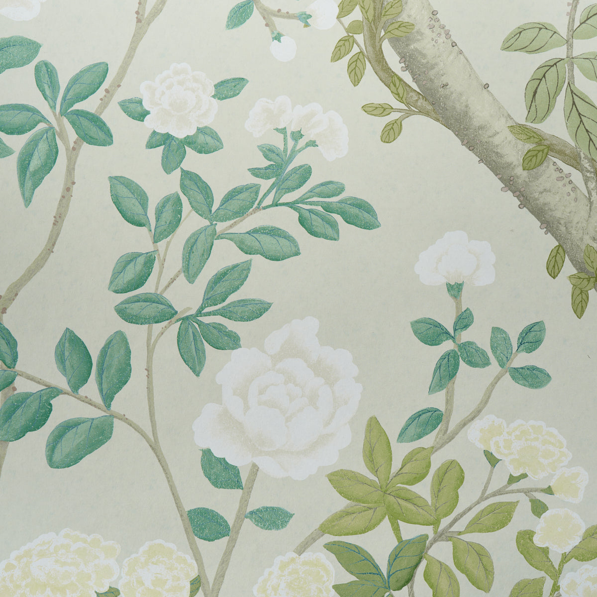 SCHUMACHER WALLCOVERING  PANELS COLLECTION MADAME DE POMPADOUR PANEL SET   GREEN   - 5008543