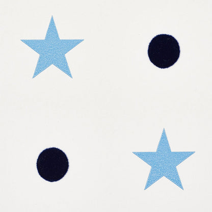 White background with light blue stars and dark navy circles in a 2x2 grid pattern.