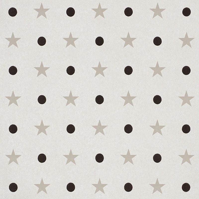 SCHUMACHER WALLCOVERING  FRENCH REVOLUTION ETOILES ET POINTS   WARM SILVER   - 5008551