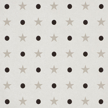 SCHUMACHER WALLCOVERING  FRENCH REVOLUTION ETOILES ET POINTS   WARM SILVER   - 5008551