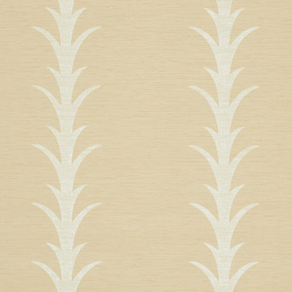 SCHUMACHER WALLCOVERING  SILVER LINING PERFORMANCE WALLCOVERINGS ACANTHUS STRIPE VINYL   NATURAL   - 5008592