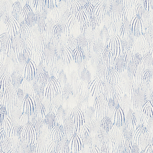 SCHUMACHER  SILVER LINING PERFORMANCE WALLCOVERINGS FEATHERS   INDIGO   - 5008611