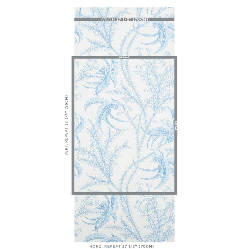 SCHUMACHER WALLCOVERING  SCHUMACHER WALLCOVERING CLASSICS OCEAN TOILE   DELFT   - 5008720