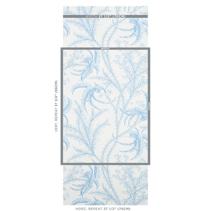 SCHUMACHER WALLCOVERING  SCHUMACHER WALLCOVERING CLASSICS OCEAN TOILE   DELFT   - 5008720