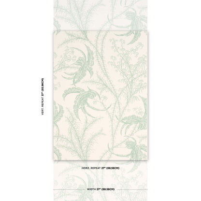 SCHUMACHER  A LOVE AFFAIR OCEAN TOILE   EUCALYPTUS ON LINEN   - 5008721