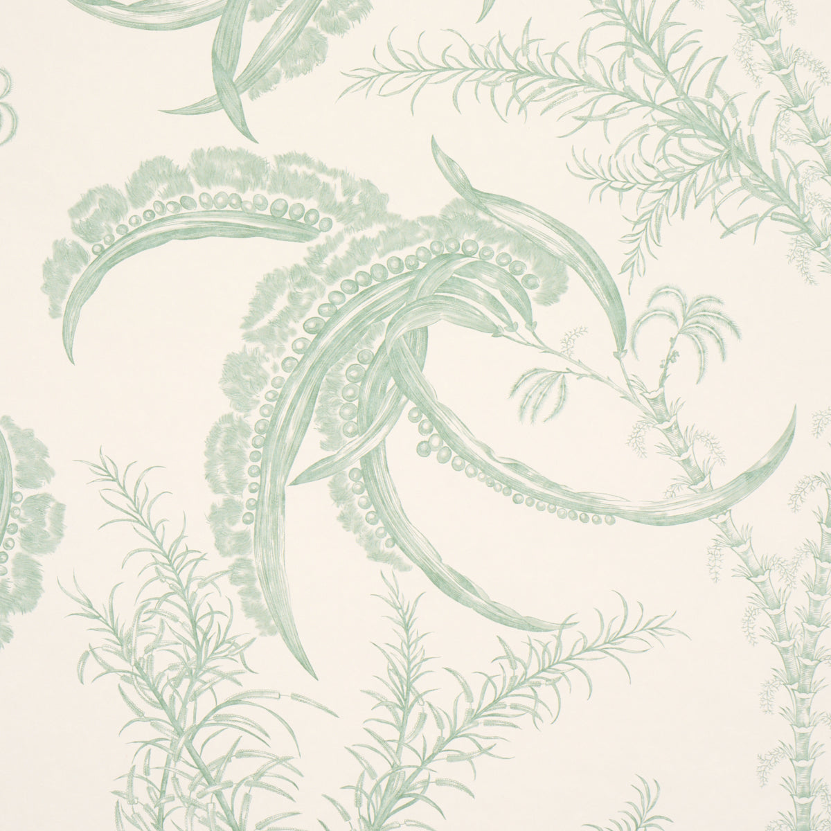 SCHUMACHER  A LOVE AFFAIR OCEAN TOILE   EUCALYPTUS ON LINEN   - 5008721