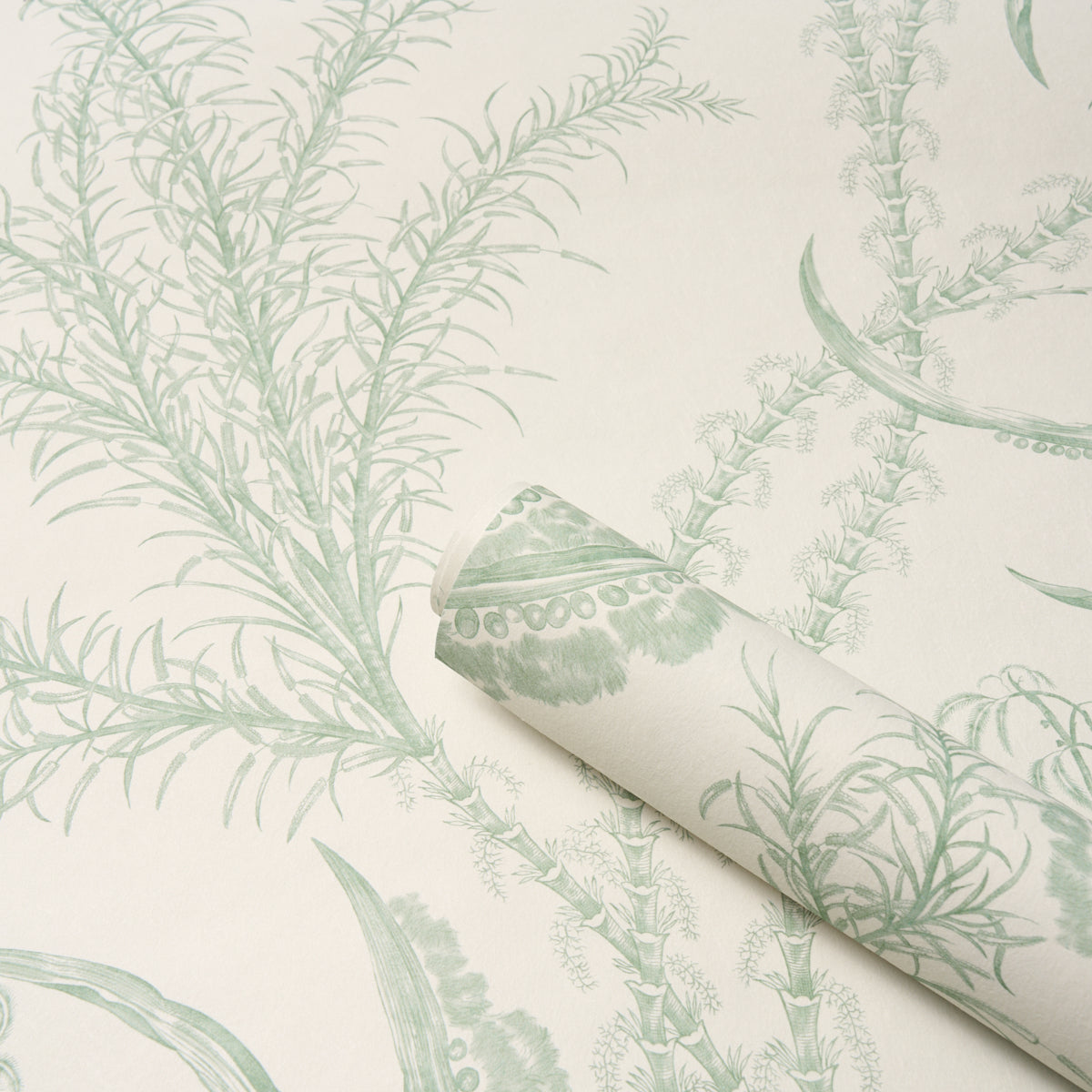 SCHUMACHER  A LOVE AFFAIR OCEAN TOILE   EUCALYPTUS ON LINEN   - 5008721