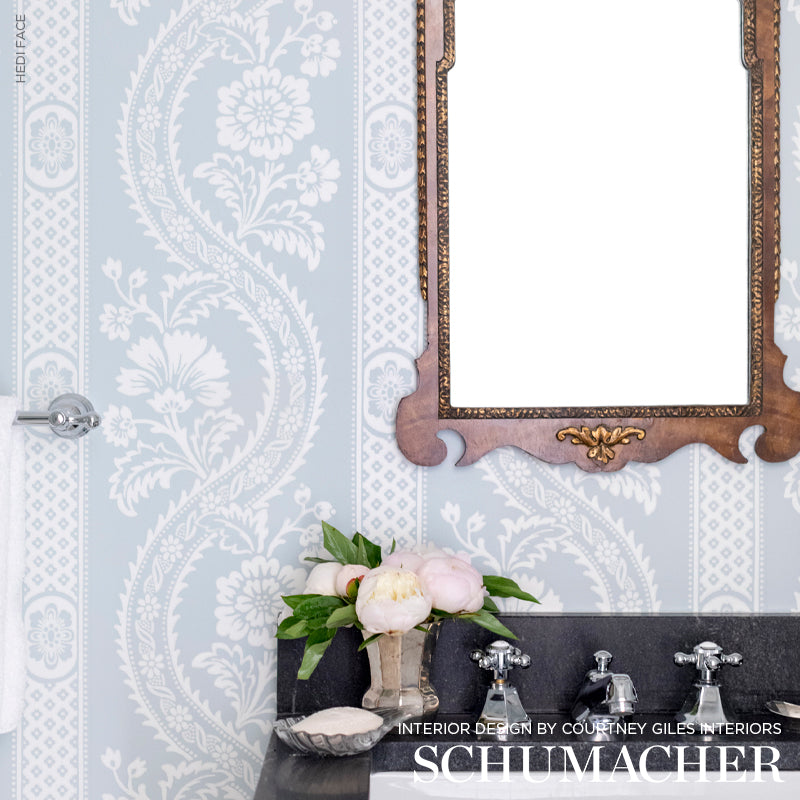 SCHUMACHER WALLCOVERING  FRENCH REVOLUTION VERSAILLES   BLUE   - 5008772